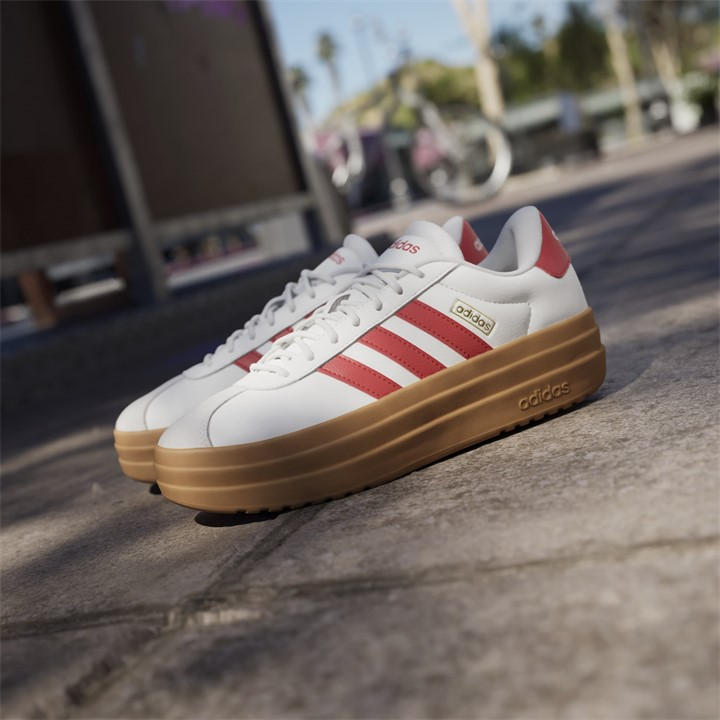 White/Red/Gum - adidas - VL Court Bold Women's Trainers