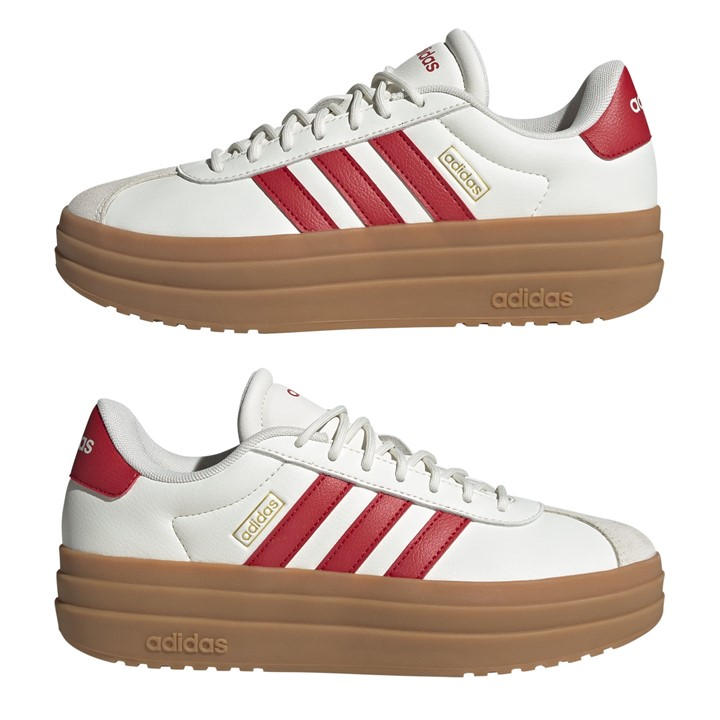 White/Red/Gum - adidas - VL Court Bold Women's Trainers