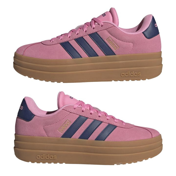 Pink/Navy/Gum - adidas - VL Court Bold Women's Trainers