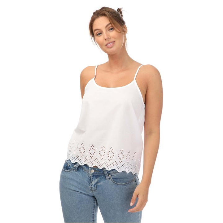 ONLY LOU LIFE BRODERIE ANGLAISE CAMI TOP