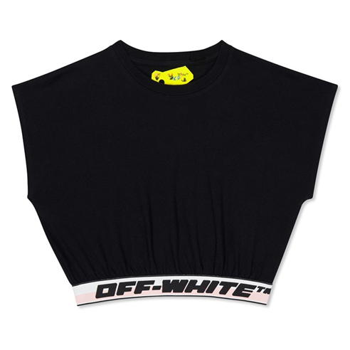OFF WHITE - Sleeveless Logo Crop Tee Infants