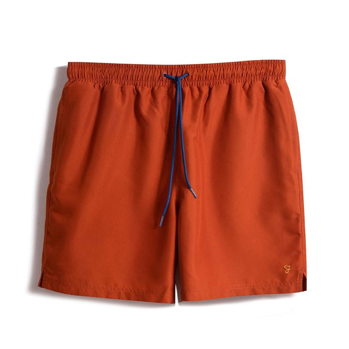 Farah Men's Brown Colbert Swim Shorts Small