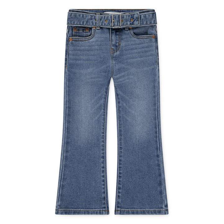 Levis Girls Blue Flare W Belt Jn54 Size 11