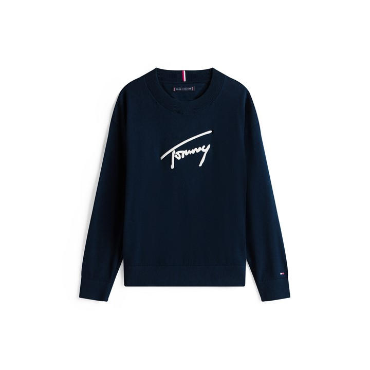 Tommy Hilfiger Boys Blue Tommy Graphic Sweat Jn54