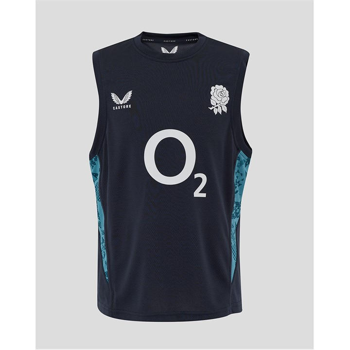 Castore Unisex Kids Blue England Rugby Performance Vest 2025 Juniors Size 13