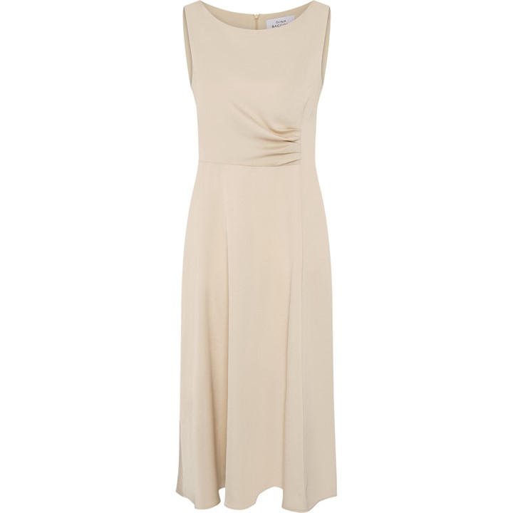 Gina Bacconi Sandy Sleeveless Midi Dress - White