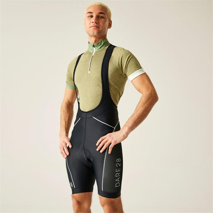 Dare 2B Men's Black Ecliptic Gel Bibbed Short Medium