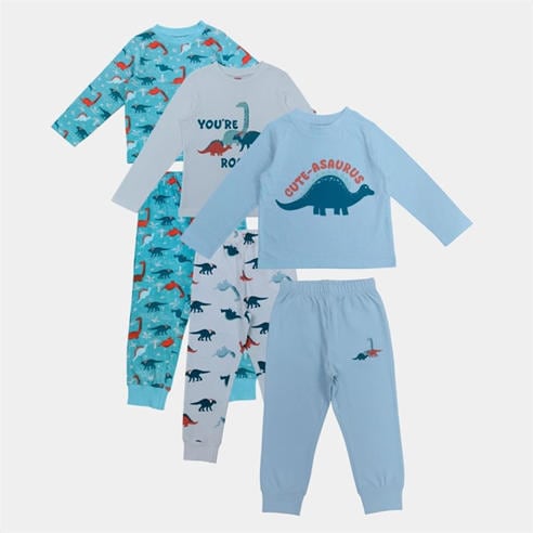 Star - Kids' 3 Pack Cotton Long Sleeve Pyjama Sets