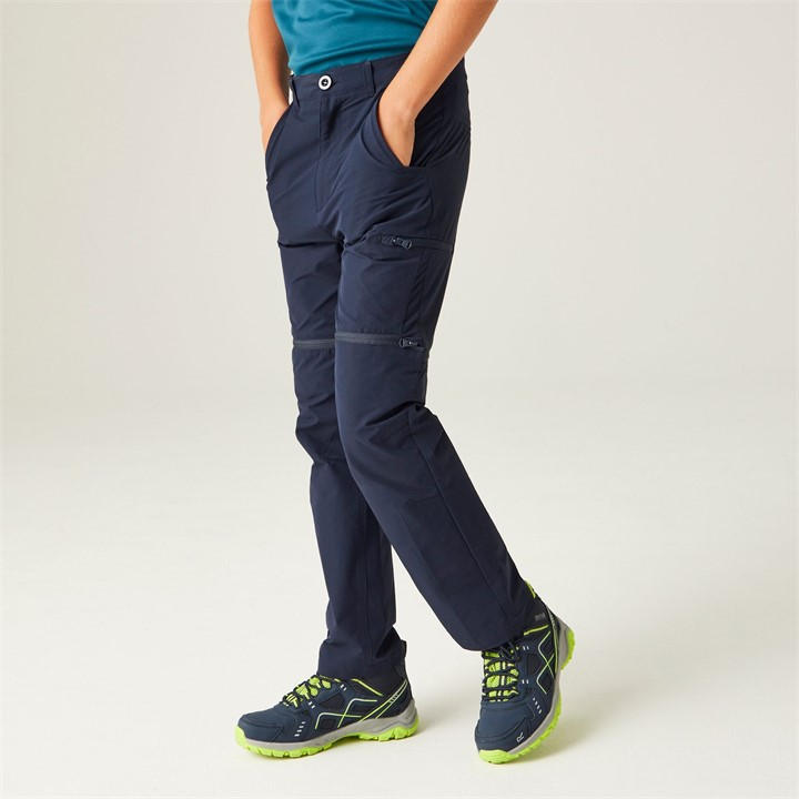 Regatta Unisex Kids Blue Junior Highton Zip Off Trousers C13yrs