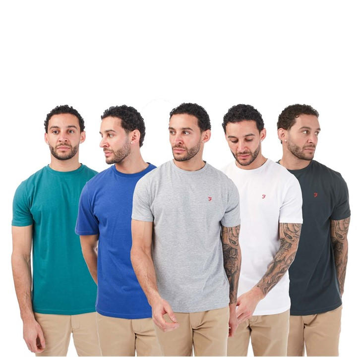 FARAH RELBA 5 PACK T-SHIRTS