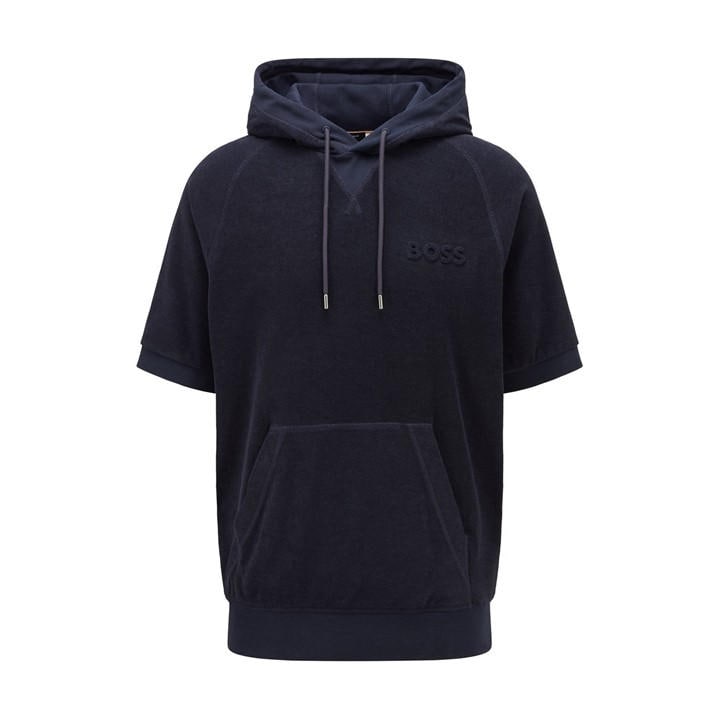HUGO BOSS SEALY 09 SHORT SLEEVE HOODED SWEATSHIRT