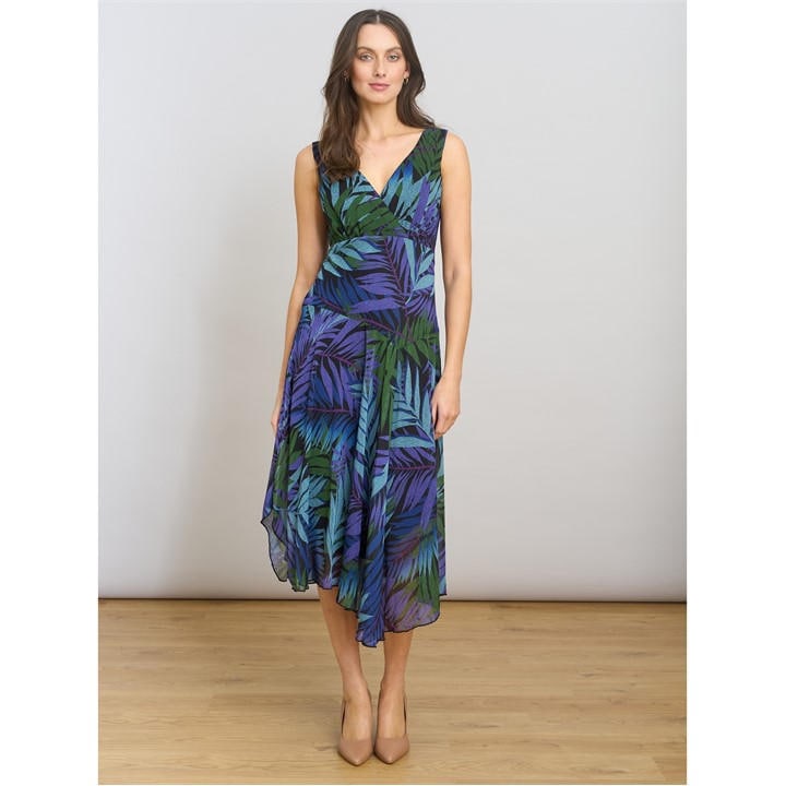 Gina Bacconi Corie Printed Midi Dress - Multi