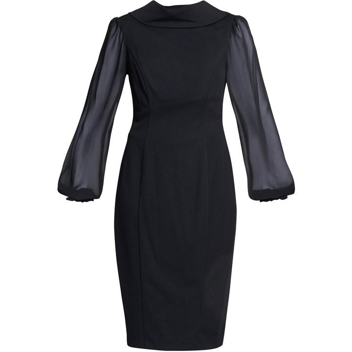 Gina Bacconi Gabby Structured Midi Dress - Black