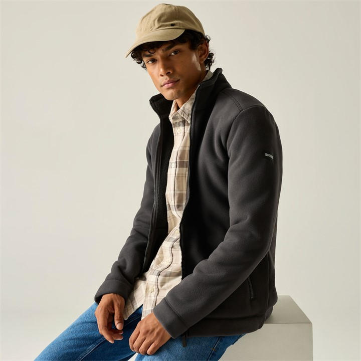 Regatta Men's Ash(Black) Garrian Ii Zipped Fleece Large