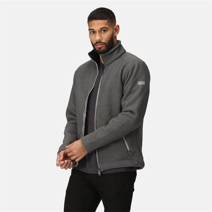 Regatta Men's Storm Grey (Black) Garrian Ii Zipped Fleece Large