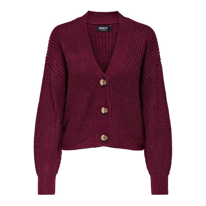 Only Women's Red Carol Nice Knitted Cardigan Size 12