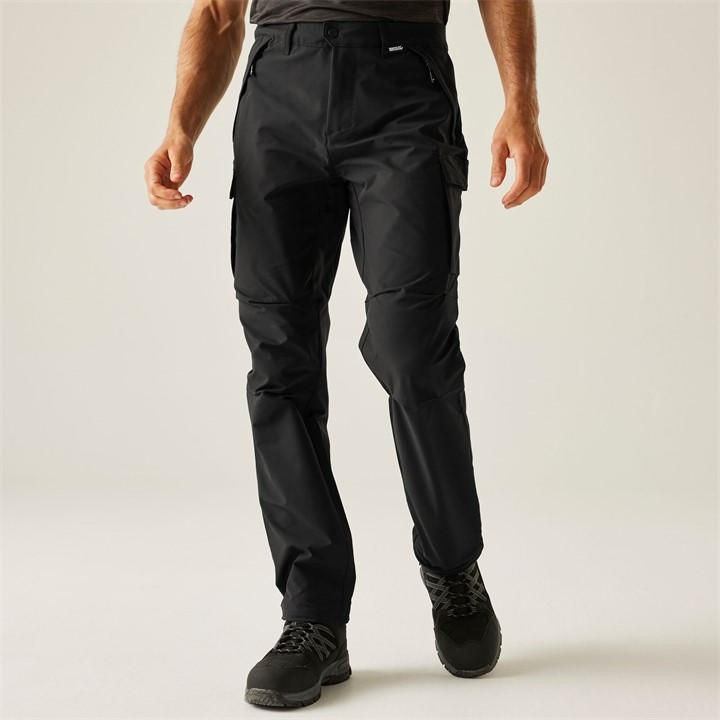 Regatta Men's Black Questra Cargo Trousers Size 38 R