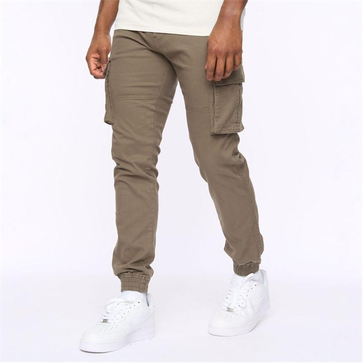 Crosshatch Men's Green Frentons Cargo Pants Large