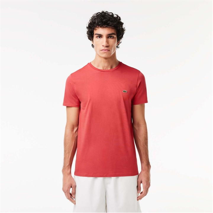 LACOSTE MONOCHROME COTTON PIMA JERSEY CREWNECK T-SHIR
