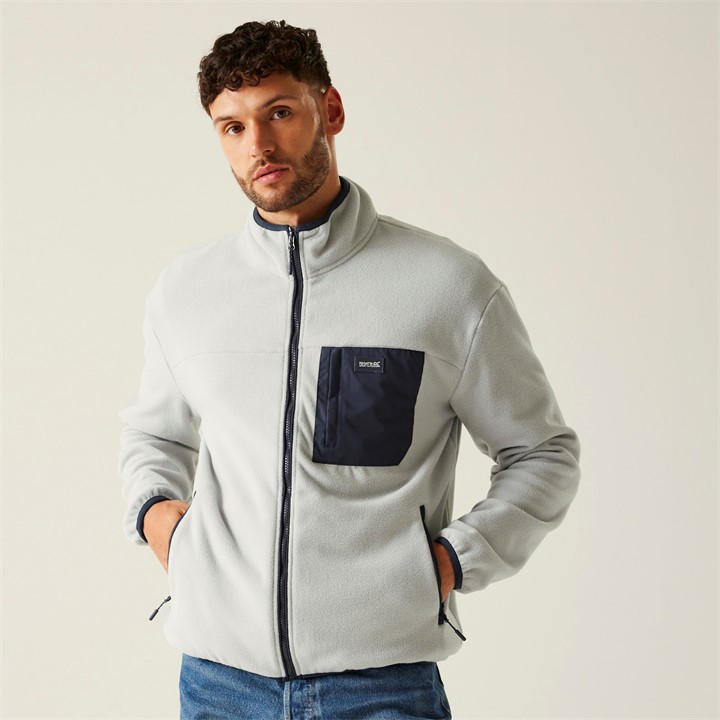 Regatta Men's Silver Grey/Navy Frankie Fleece Medium