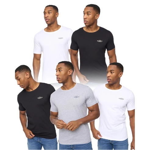 Crosshatch - 5 Pack of Basic Standard T-Shirts