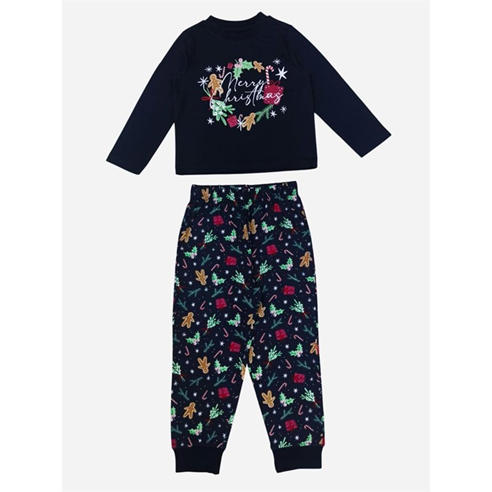 Linea - Unisex Kids Gingerbread Cotton Long Sleeve Pyjama Set