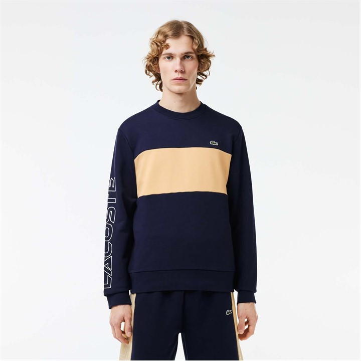 LACOSTE CREWNECK COLOURBLOCK SWEATSHIR