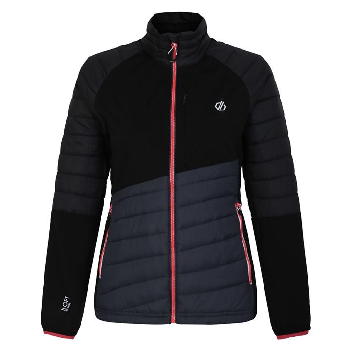 Dare 2b Lexan Hybrid Padded Full-zip Jacket In Black