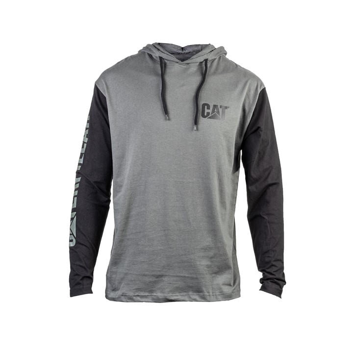CATERPILLAR HOODED LONG SLEEVE T