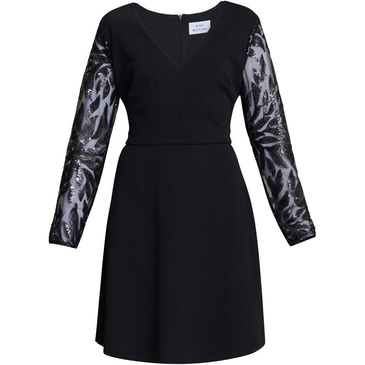 Gina Bacconi Angie Black Cocktail Dress