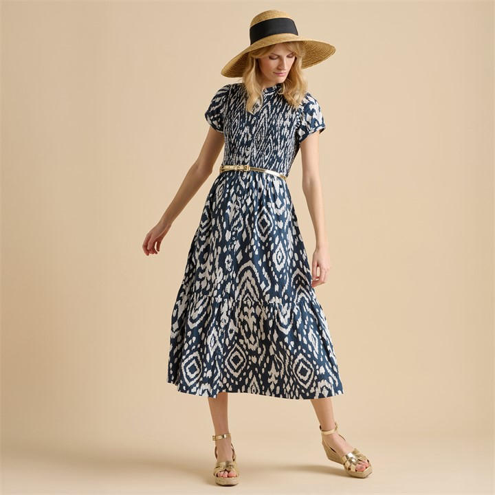 BRAKEBURN IKAT MAXI SHIRT DRESS