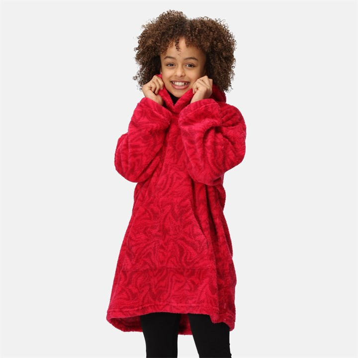 Regatta Unisex Kids Pink Potion Zebra Kids Cosy Poncho C3-C5yrs