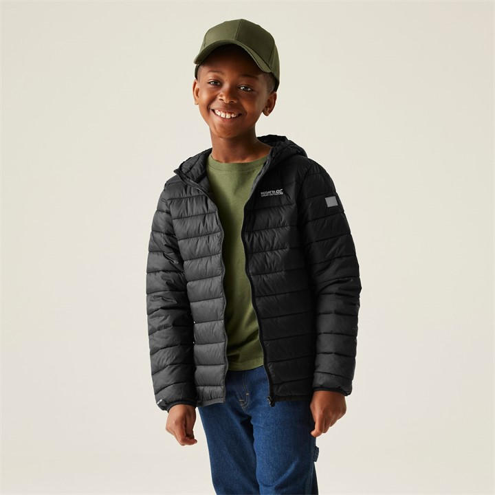 Regatta Boys Black Junior Hooded Marizion Padded Jacket Size 13 Years