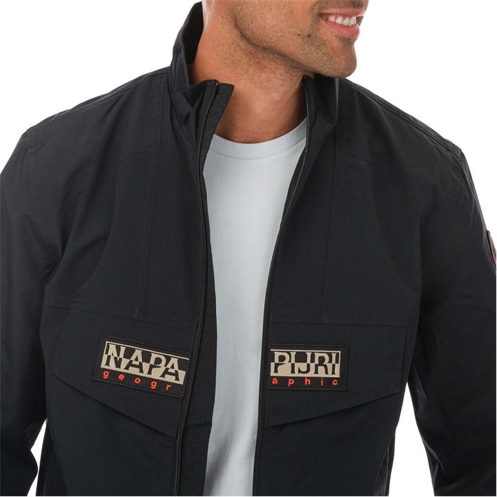 Napapijri Rainforest Stand Jacket Black House of Fraser