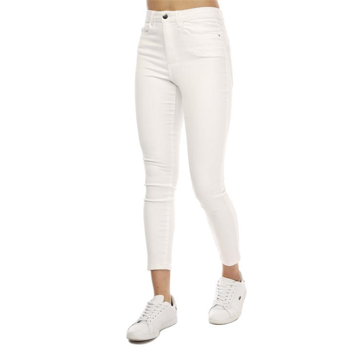 Vero Moda Women's White Sophia High Waist Skinny Jeans