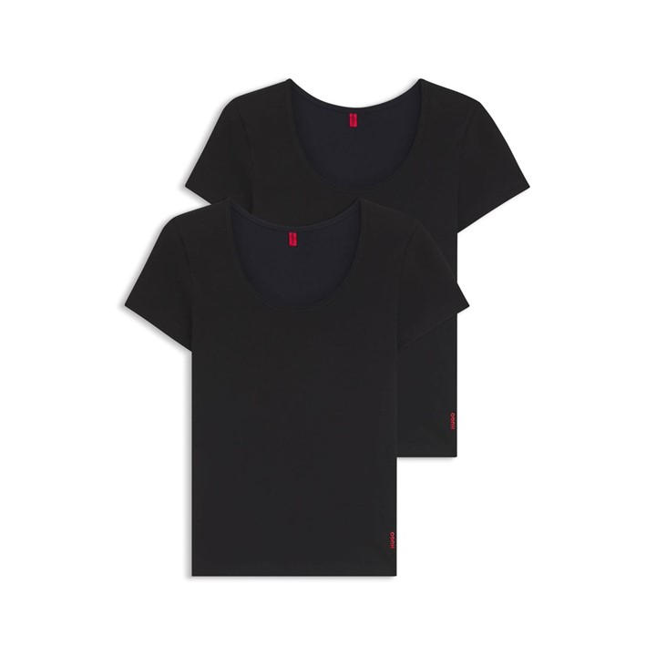 Hugo Women's Black 2 Pack Of Underwear T-Shirts