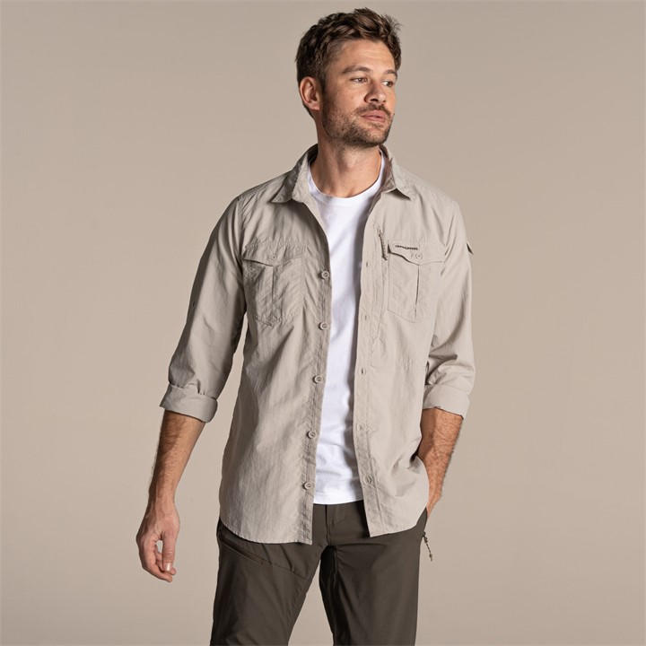 Craghoppers Men's White Nl Adv Ls Sht Iii Large