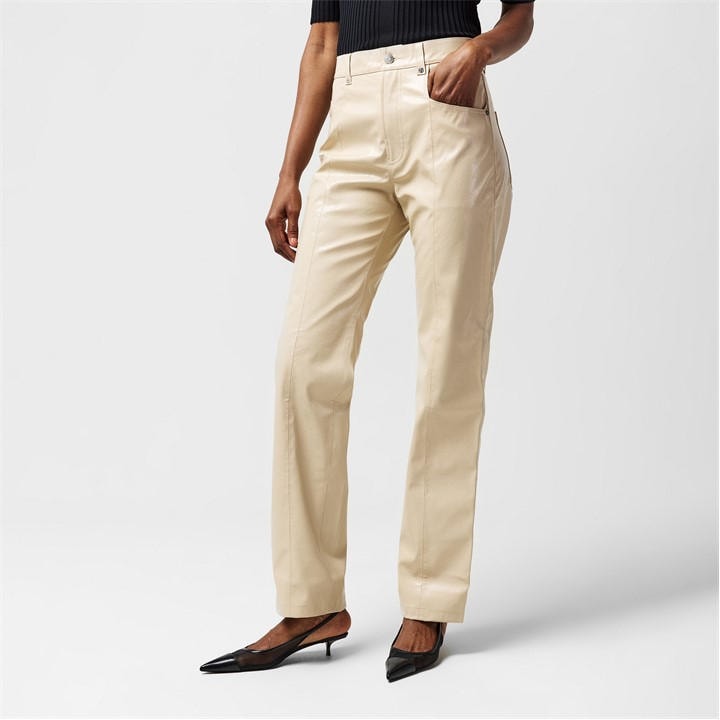 HUGO BOSS WOMEN'S LEATHER/PU TROUSER