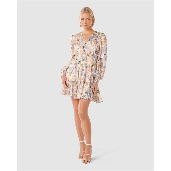 FOREVER NEW JOELLA V-NECK MINI DRESS