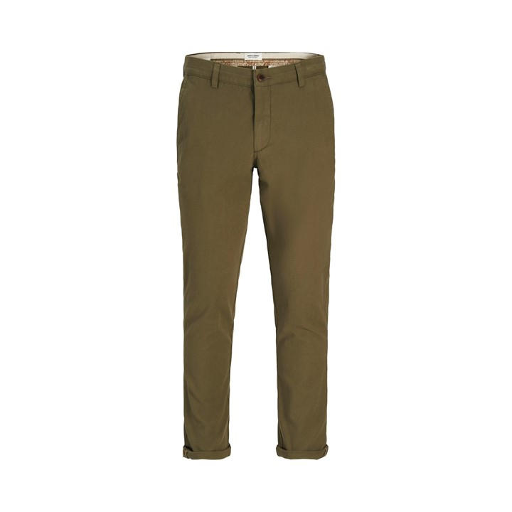 Jack And Jones Men's Green Jack & Jones Slim Fit Chinos In Olive Large