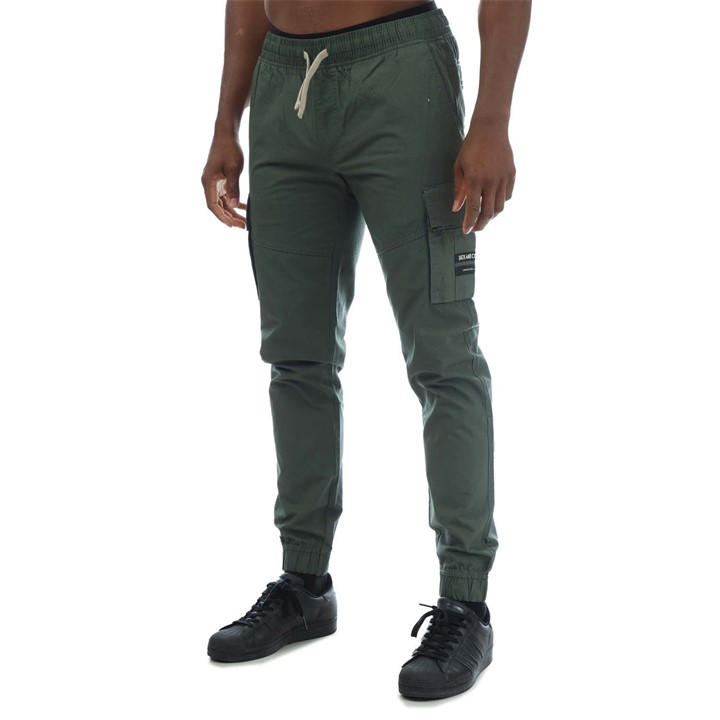 Duck And Cover Men's Green Chesser Ripstop Cargo Pants Large