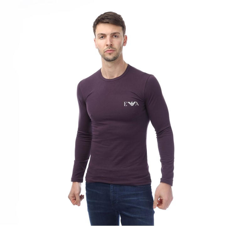 EMPORIO ARMANI LOUNGEWEAR FITTED MOCK NECK T