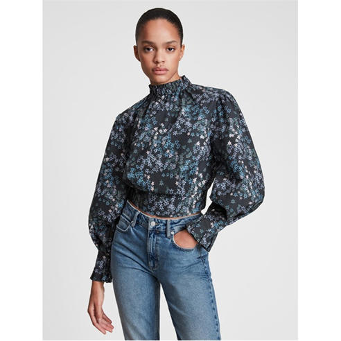 AllSaints - Women's Luna Asgard Short-Sleeve Casual Blouse