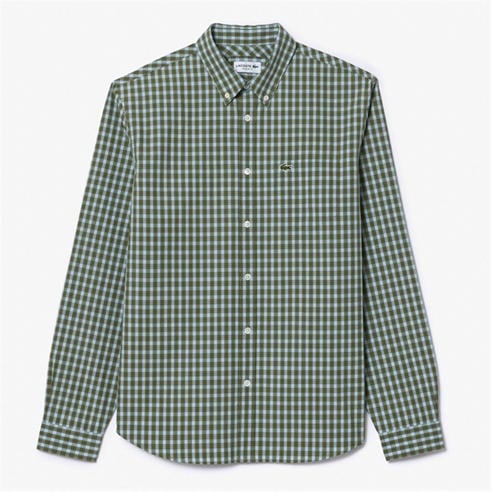 Lacoste - Regular-Fit Plaid Poplin Shirt