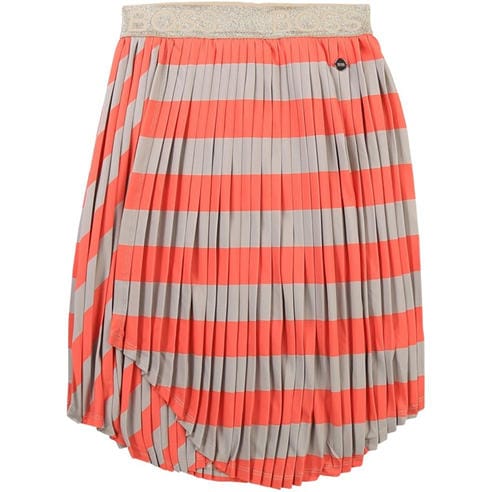 Boss - Kids Striped Pleated Skirt with Iridescent Waistband