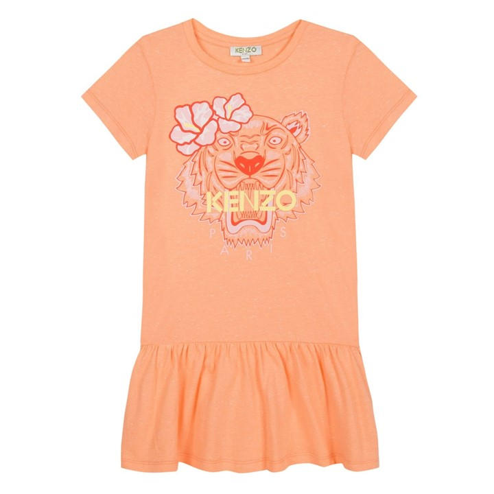 Kenzo Kid Girl Dress Apricot House of Fraser