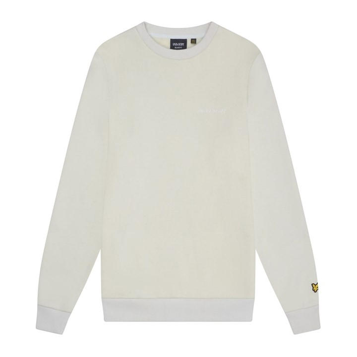 Lyle And Scott Men's Blue Embroidered Crewneck Sweatshirt - Extra Small