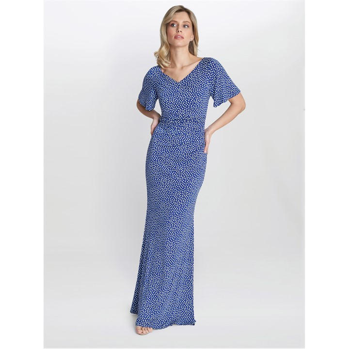 GINA BACCONI KASIA JERSEY MAXI DRESS