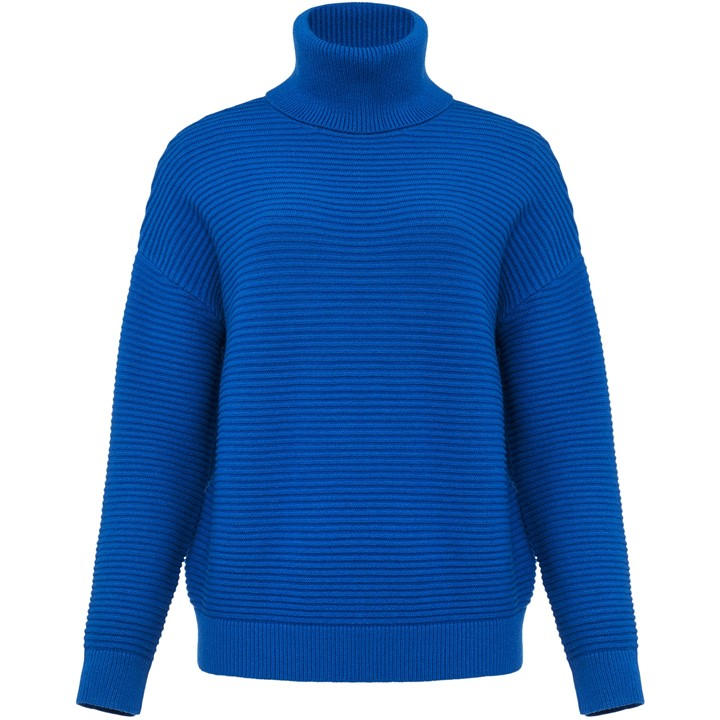 Phase Eight Women's Blue Rocco Roll Neck Ripple Jumper
