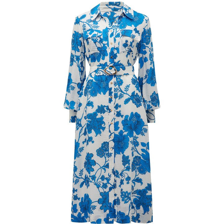 Forever New Janie Printed Midi Shirt Dress In Multi | ModeSens
